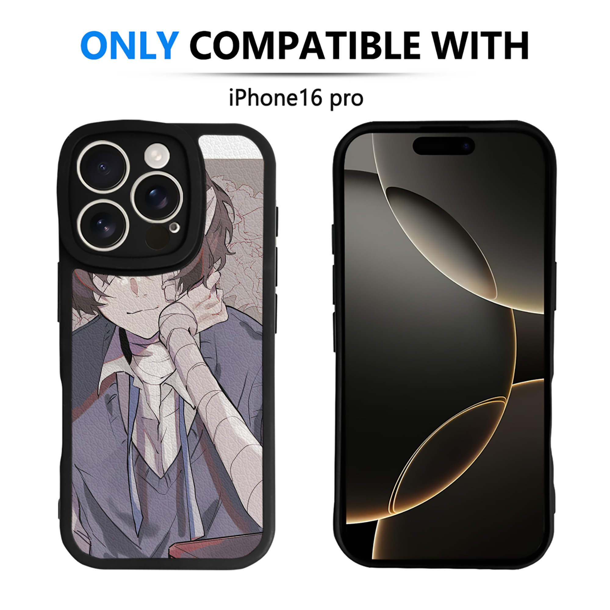 （画像用） 文豪ストレイドッグス Bungo Stray Dogs 【iPhone 16シリーズ対応】シリコンスマホケース（レザー調） 材質：シリコン